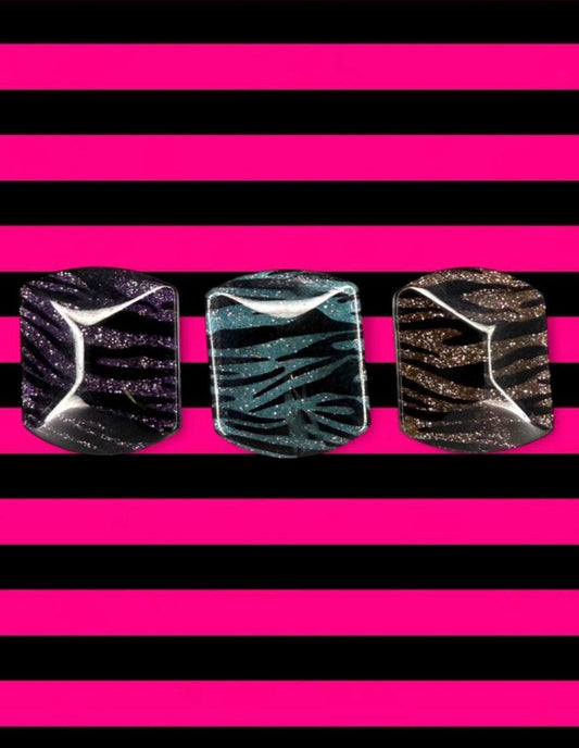 Y2K Glitter Zebra Ring